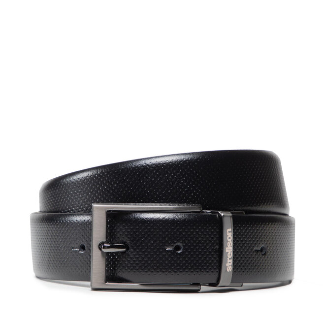 Strellson Мъжки колан Strellson 3175 Black/Black 001
