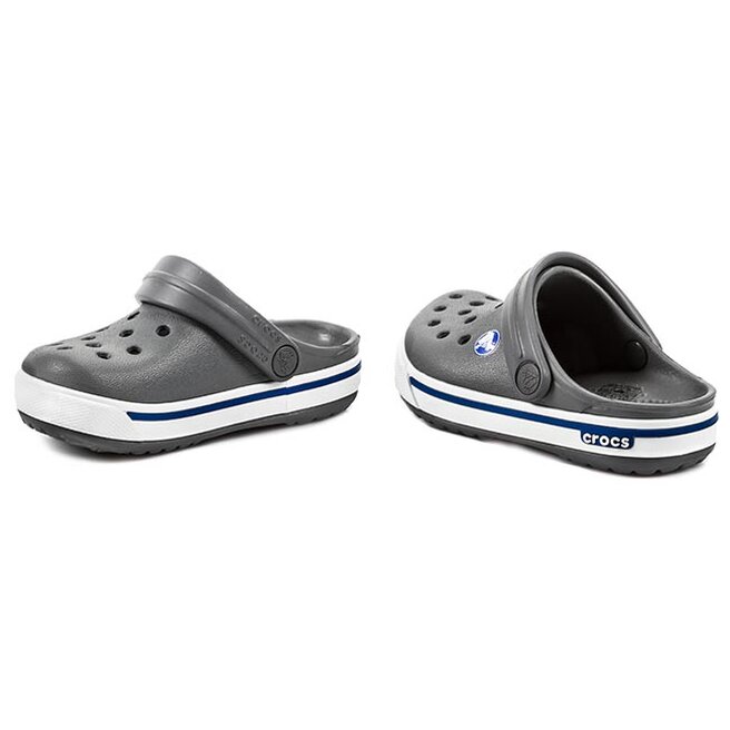 Crocs Šlepetės Crocs Crocband II.5 Clog Kids 12837 Charcoal/ Sea Blue