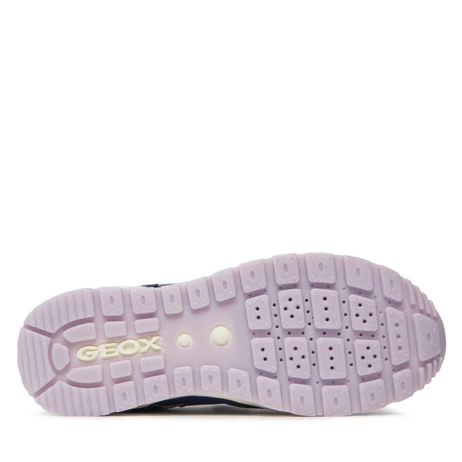 Geox J Pavel Girl A Sneakers voor meisjes, marineblauw, fluo fuchsia, 25 EU