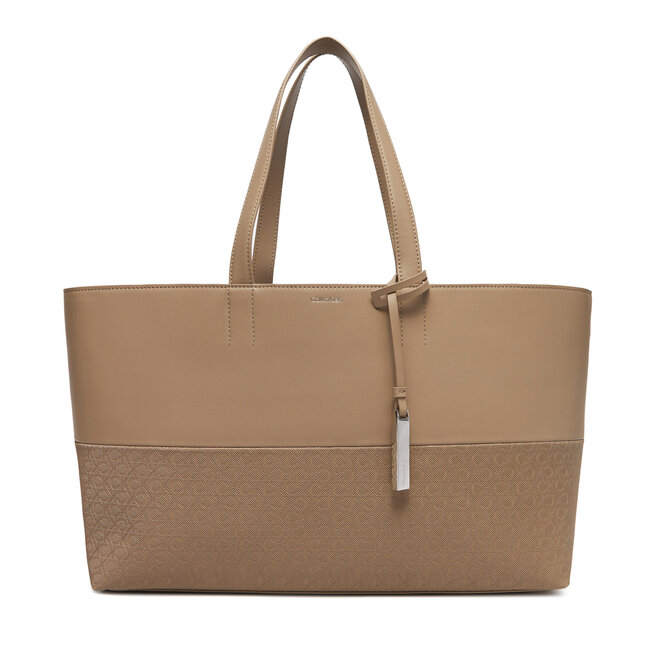 Torebka Calvin Klein Ck Mixmedia Shopper_Mono - Beżowy