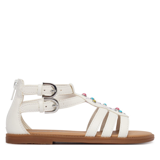 Sandały Geox Jr Sandal Karly J6535D 000BC C0653 S Biały - dziewczęce