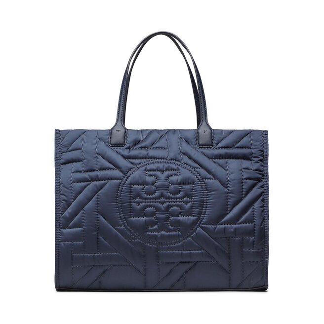 Geantă Tory Burch Ella Basketweave Tote 140700 Royal Navy 403 140700 imagine noua 2022