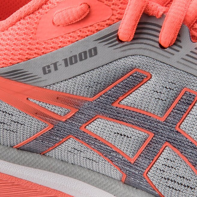 Buty Asics GT 1000 7 1012A030 Mid Grey Flash Coral 021 eobuwie