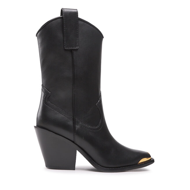 Tory Burch Polokozačky Tory Burch Western Mid Boot 75mm 145857 Perfect Black 006