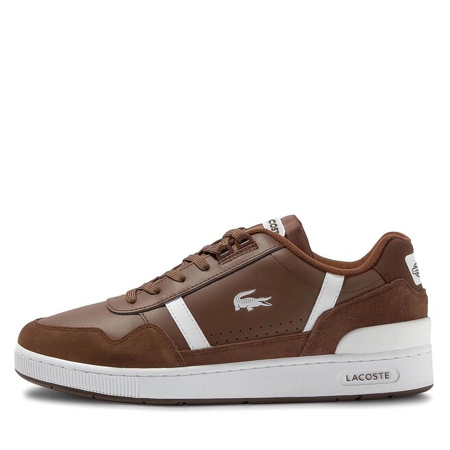 Lacoste Sneakersy Lacoste T-Clip 746SMA0112 Dk Brw/Wht 2A6