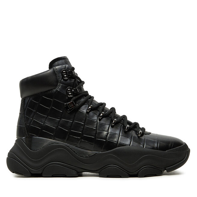 Sneakersy MICHAEL Michael Kors Atlas Crocodile Embossed - Czarny