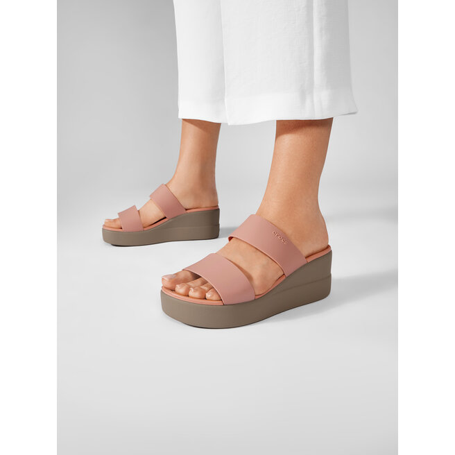 Šlepetės Crocs Brooklyn Mid Wedge W 206219 Pale Blush | eavalyne.lt