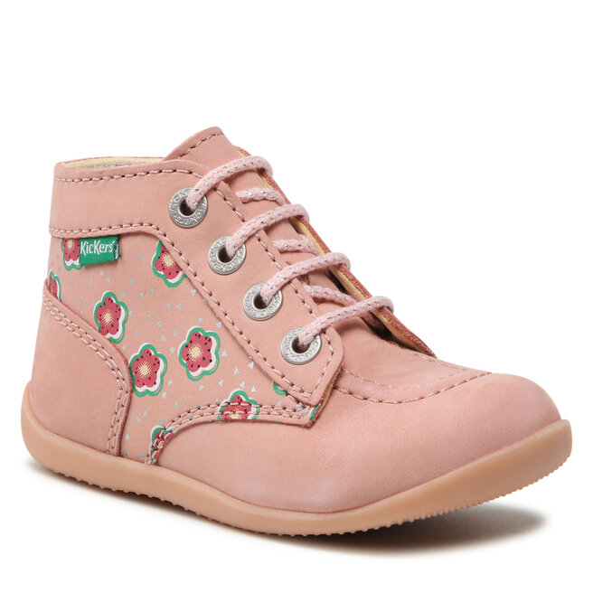 Kickers boots, bottines rose flower fille