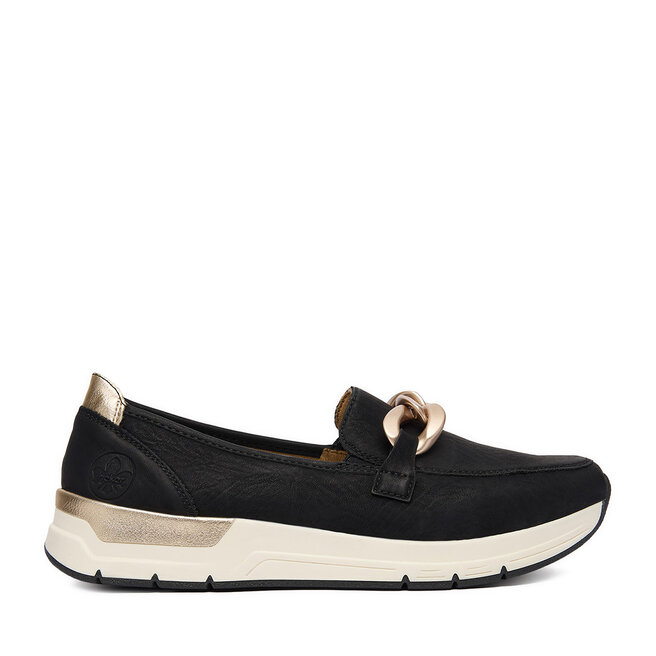 Półbuty Rieker 58944-00 Czarny - kobiece