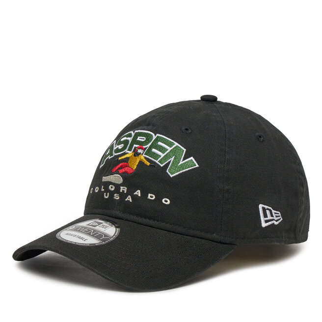 Czapka z daszkiem New Era Washed Aspen Ski 9TWENTY - Czarny