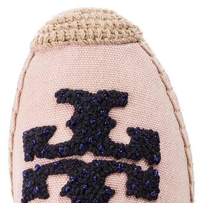 Tory Burch Elisa Logo Flat Espadrille 38031 Sea Shell