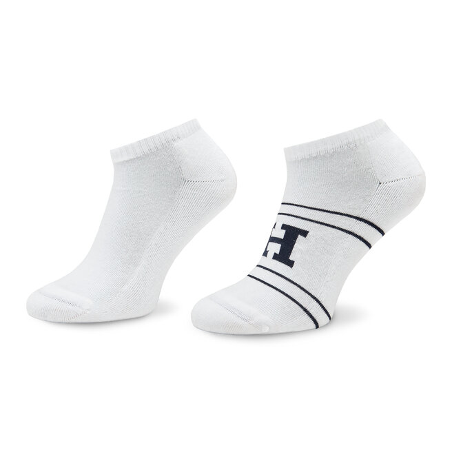 Set de 2 perechi de șosete medii pentru bărbați Tommy Hilfiger 701224100 White 001 001 imagine noua