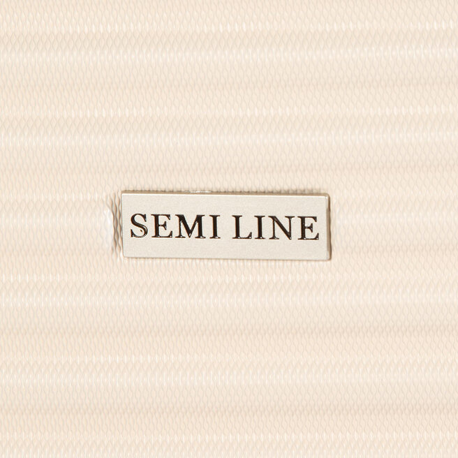Semi Line Μεγάλη Σκληρή Βαλίτσα Semi Line T5504-6 Μπεζ