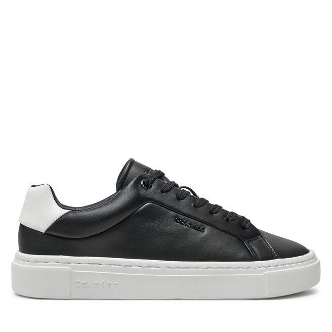 Sneakersy Calvin Klein Cupsole Lace Up W/Ml Lth - Czarny