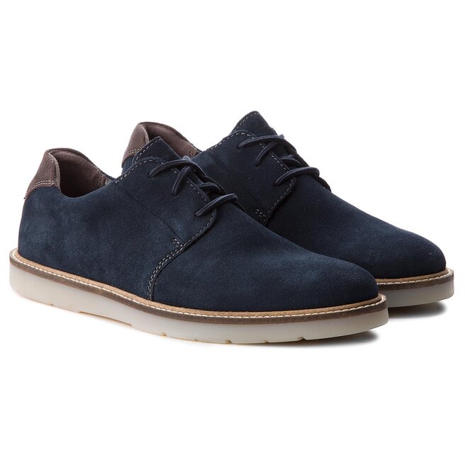 P buty Clarks Grandin Plain 261364367 Navy Suede eobuwie .pl