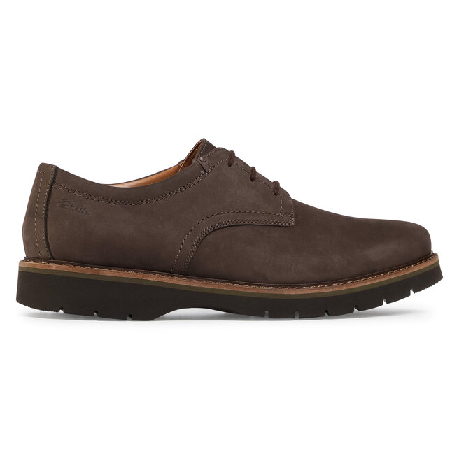 L gskor Clarks Bayhill Plain 261531787 Dark Brown Nubuck eskor