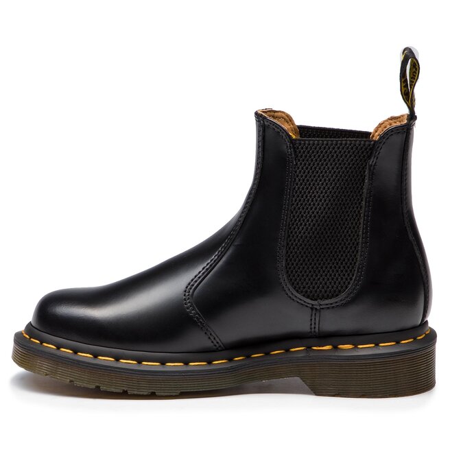 Dr Martens 2976 Yellow Stitch In Cherry | Pull On Chelsea Boots – 4feetshoes
