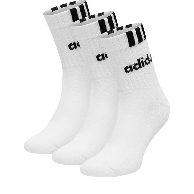 Zestaw 3 par wysokich skarpet unisex adidas HT3437 - Biały