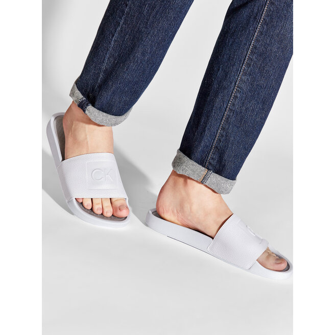 Calvin Klein Παντόφλες Calvin Klein Pool Slide Ergonomic HM0HM00651 Bright White YAF
