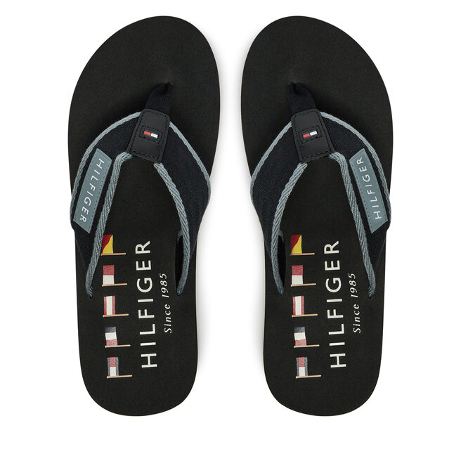 Japonki Tommy Hilfiger Patch Hilfiger Beach Sandal - Czarny