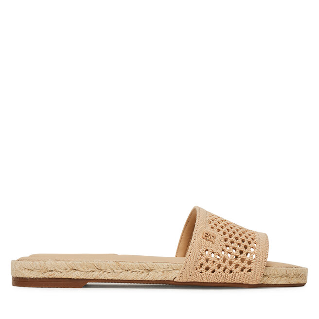 Espadryle Tommy Hilfiger Knit Mesh Espadrille Flat Sandal - Beżowy