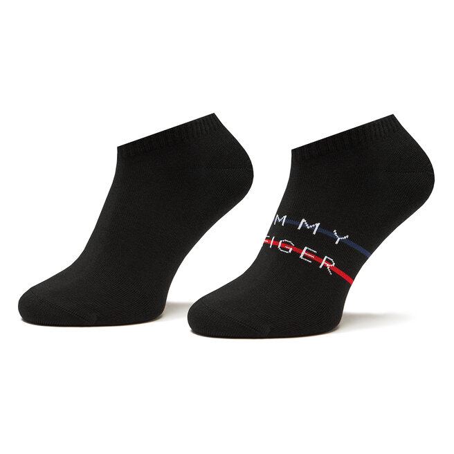 Zestaw 2 par niskich skarpet męskich Tommy Hilfiger - Czarny