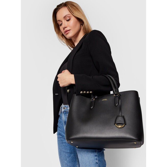 Torebka Lauren Ralph Lauren Marcy Satchel Large 431697680001 Black