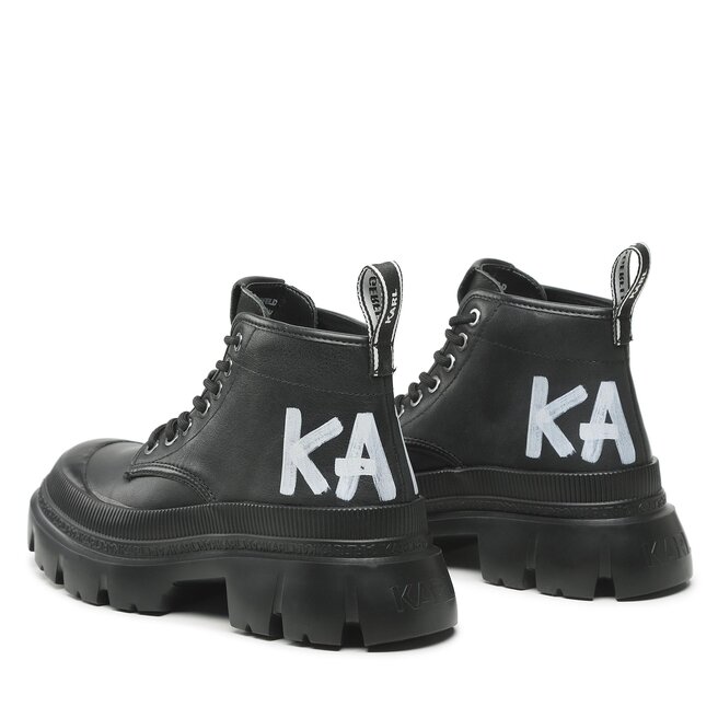 KARL LAGERFELD Polokozačky KARL LAGERFELD KL43520 Black Lthr/Mono