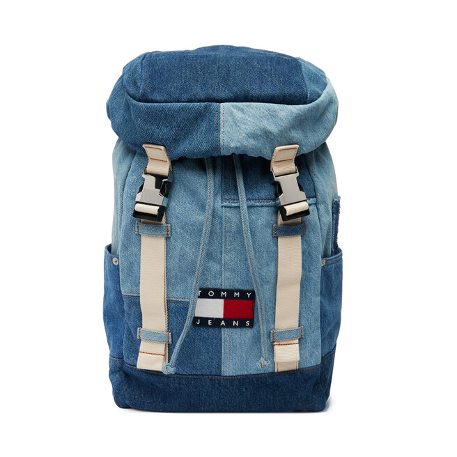 Plecak Tommy Jeans Tjm Denim Patchwork Backpack AM0AM14268 Niebieski -