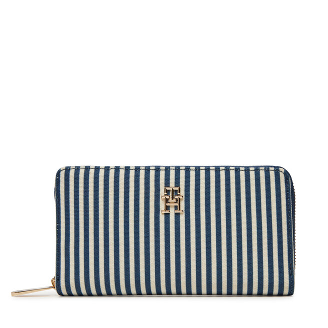 Duży Portfel Damski Tommy Hilfiger Poppy Summer Lrg Za - Niebieski