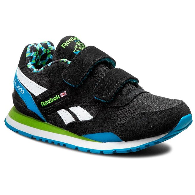 Scarpe Reebok GL 3000 2V AR2009 Blck Green Blue escarpe