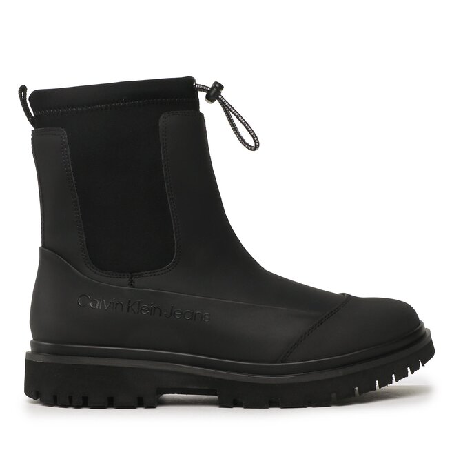 Botki Calvin Klein Jeans Chunky Combat Chelsea Boot Rub - Czarny