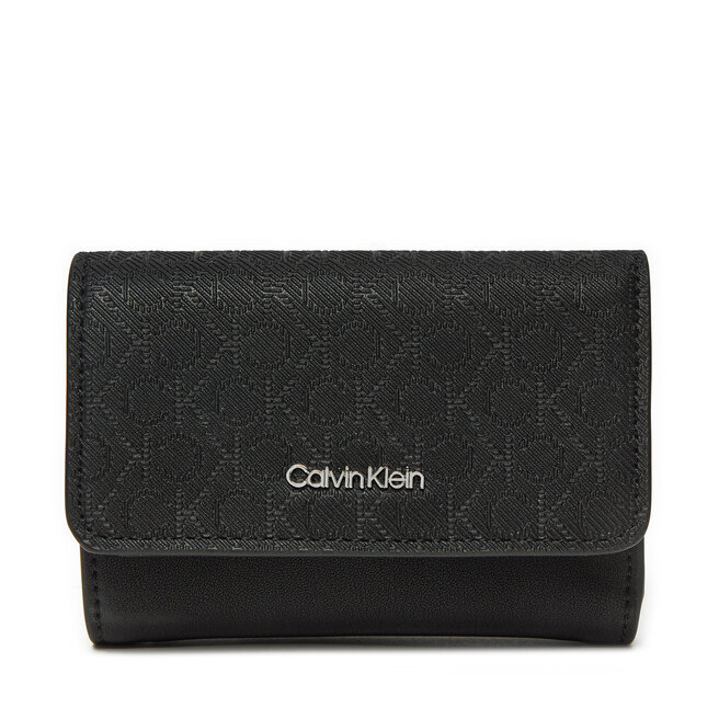 Mały Portfel Damski Calvin Klein Ck Must Small Trifold_Mono - Czarny