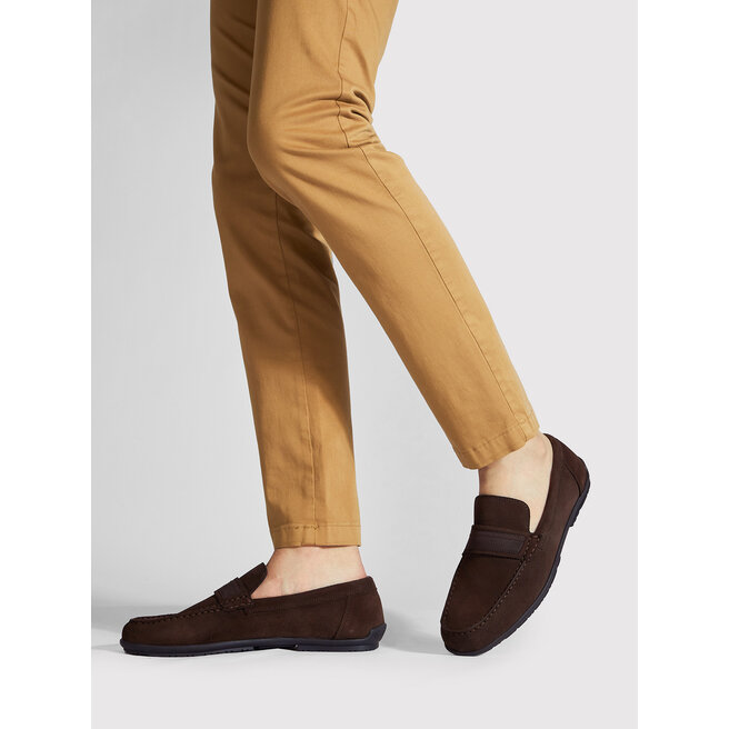 Calvin Klein Μοκασίνια Calvin Klein Driver Web Strap HM0HM00630 Dark Brown GCK