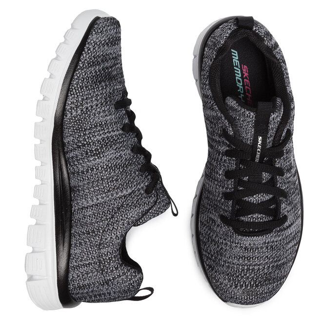 Skechers Pantofi Skechers Twisted Fortune 12614/BKW Black/White