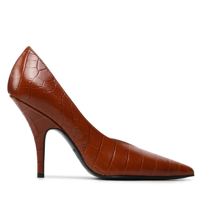 Patrizia Pepe Pantofi cu toc subțire Patrizia Pepe 8Z0078/L030-B665 Brown Croco