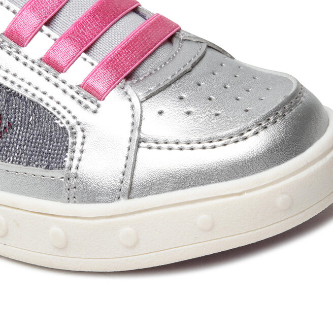 Geox Сникърси Geox J Skylin G. F J258WF 0AJAY C0162 S Silver/Fuchsia