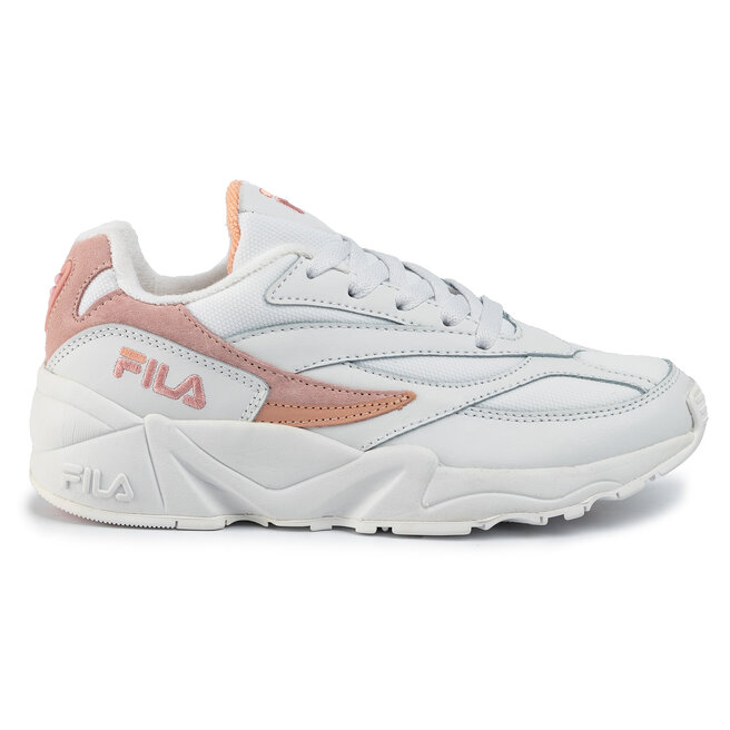 White fashionable salmon outlet pink fila