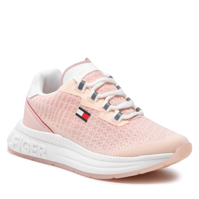 Sneakers Tommy Hilfiger Low Cut Lace-Up Sneaker T3A4-32166-0308 M Pink/White X054