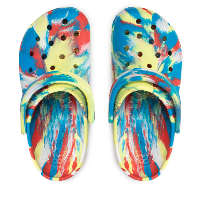 Crocs Чехли Crocs Classic Marbled Clog 206867 Sulphur/Multi