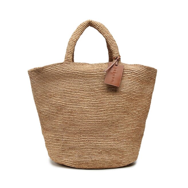 Torebka Manebi Natural Raffia Summer Bag V 2.2 AD Brązowy