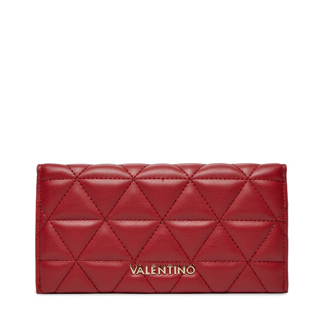 Cartera Valentino Divina Sa Para Mujer - Rojo Con Letras Doradas, Compacta Y Con Múltiples Ranuras