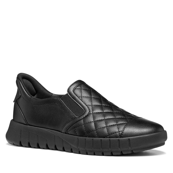 Półbuty Geox D Flextride Plus D667SA 000BC C9999 Czarny - kobiece