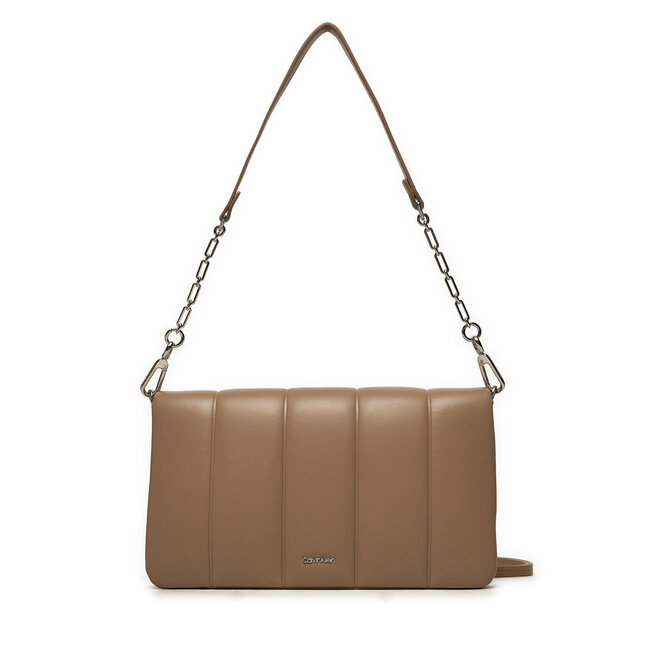 Torebka Calvin Klein Line Quilt Shoulder Bag - Brązowy
