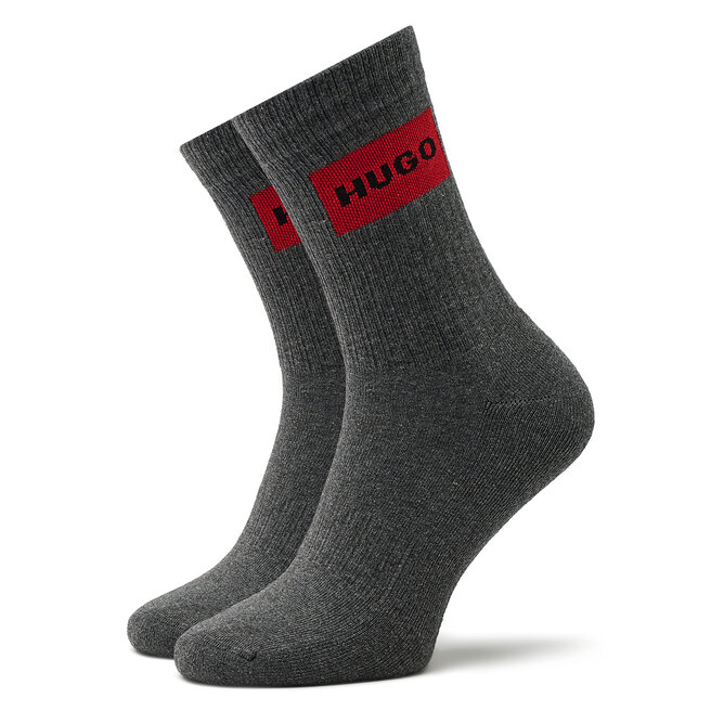Hugo Sada 2 párů vysokých ponožek unisex Hugo 2P Qs Rib Lab Col Cc 50468435 031