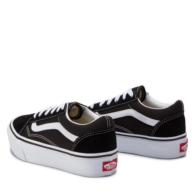 Vans old skool black true sales white