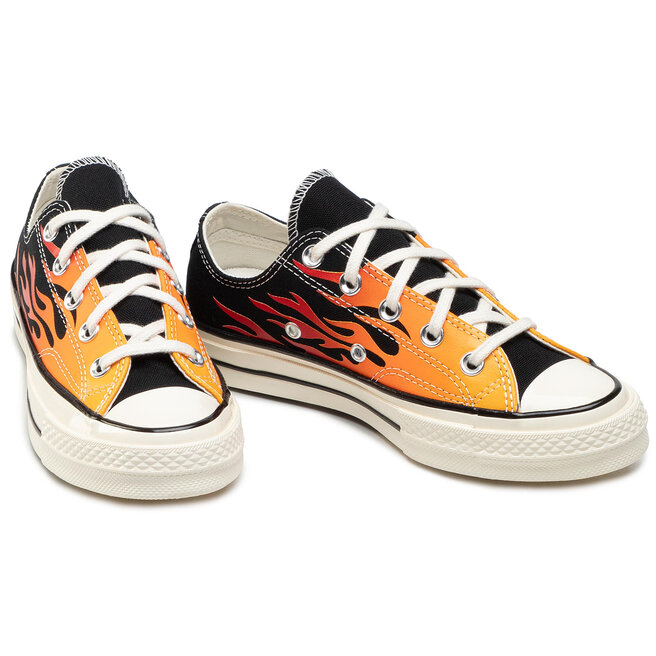 Sneakers Converse Chuck 70 Ox 167813C Black/Black/Enamel Red/E •  Www.chaussures.fr