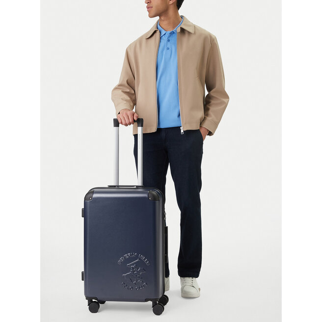 Walizka średnia Beverly Hills Polo Club CEO-BHPC-M-009-09-NAVY Granatowy -