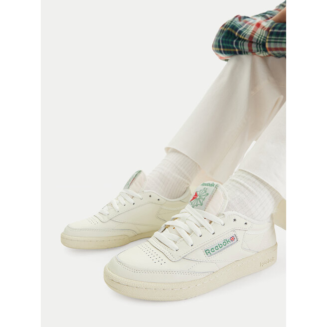 Sneakersy Reebok SS-CLUB C 85 VINTAGE 100007797 Kremowy - kobiece