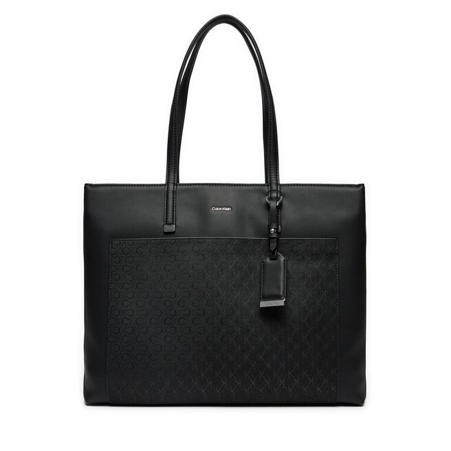 Torebka Calvin Klein Ck Must Medium Shopper_Mono - Czarny